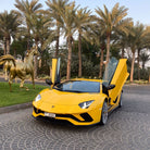 LAMBORGHINI AVENTADOR 2021 (YELLOW/RED) five luxury car rental